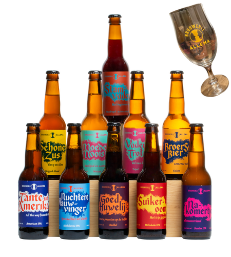 Proeverij 11 bieren + Bierglas - Brouwerij Allema