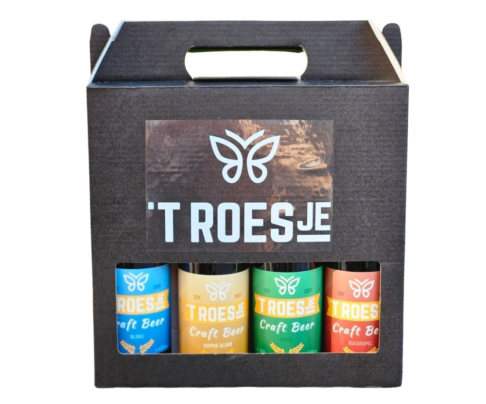 Geschenkverpakking 4 bieren - 't Roesje