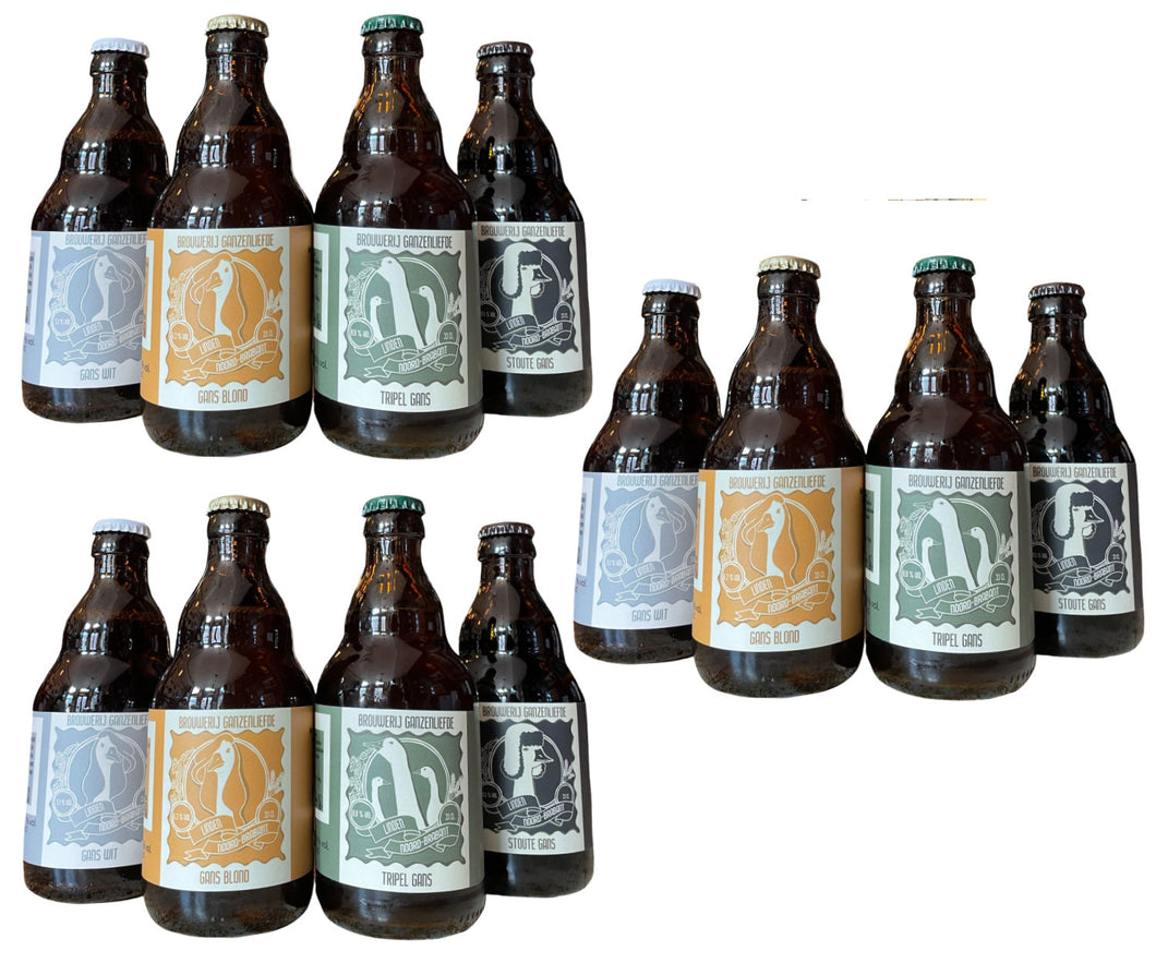 Bierpakket 12 flessen - Brouwerij Ganzenliefde