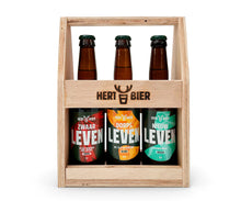Afbeelding in Gallery-weergave laden, Houten kratje met 3 speciaalbieren - Hert Bier