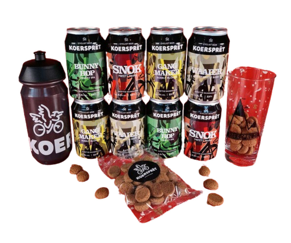 sinterklaar cadeau bier met peternoten en bierglas