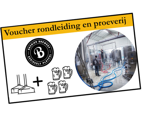 Rondleiding + Bierproeverij 4 bieren (prijs p.p.) - Bax Bier