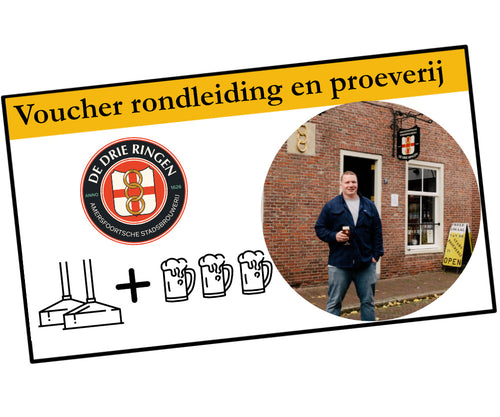 Rondleiding + Bierproeverij 3 bieren (prijs p.p.) - Stadsbrouwerij De Drie Ringen