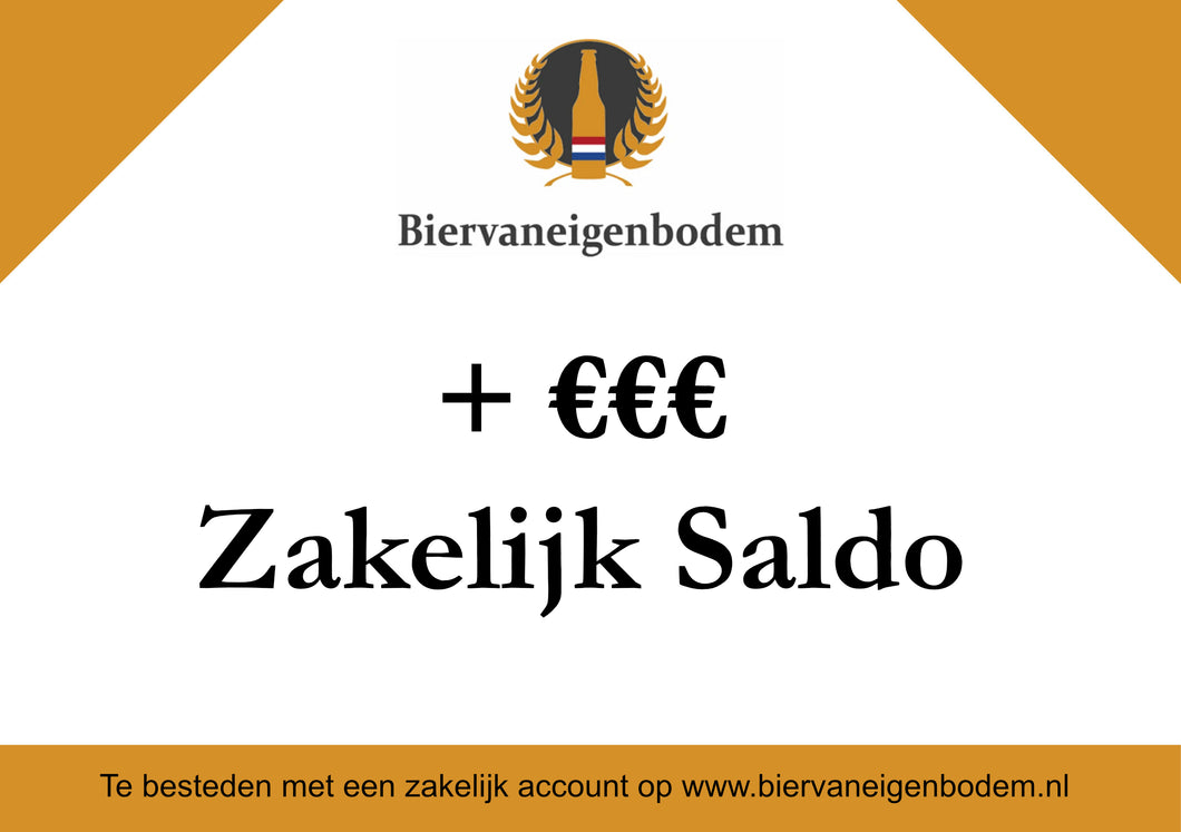 Saldo opwaarderen Zakelijk account