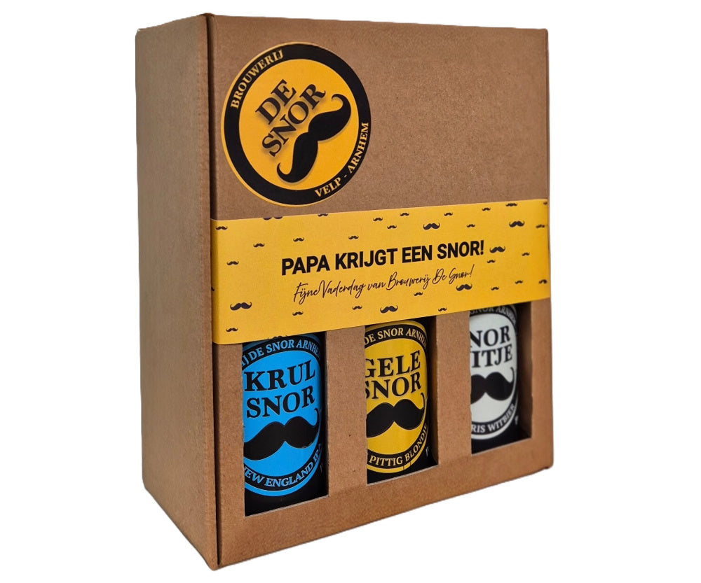 Vaderdag Bier Cadeau 3 snorren + bieropener - Brouwerij De Snor