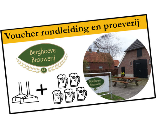 Rondleiding + Bierproeverij 5 bieren (prijs p.p.) - Berghoeve Brouwerij