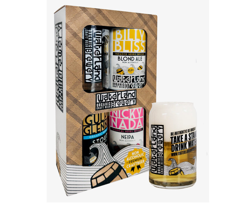 Alcoholvrij 0.0 Giftpack (3 bieren + bierglas) - Waterland Brewery