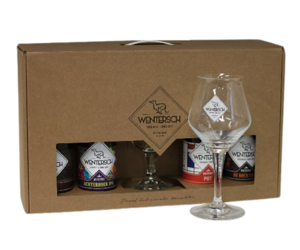 Giftpack (4 bieren) + glas - Bierbrouwerij Wentersch