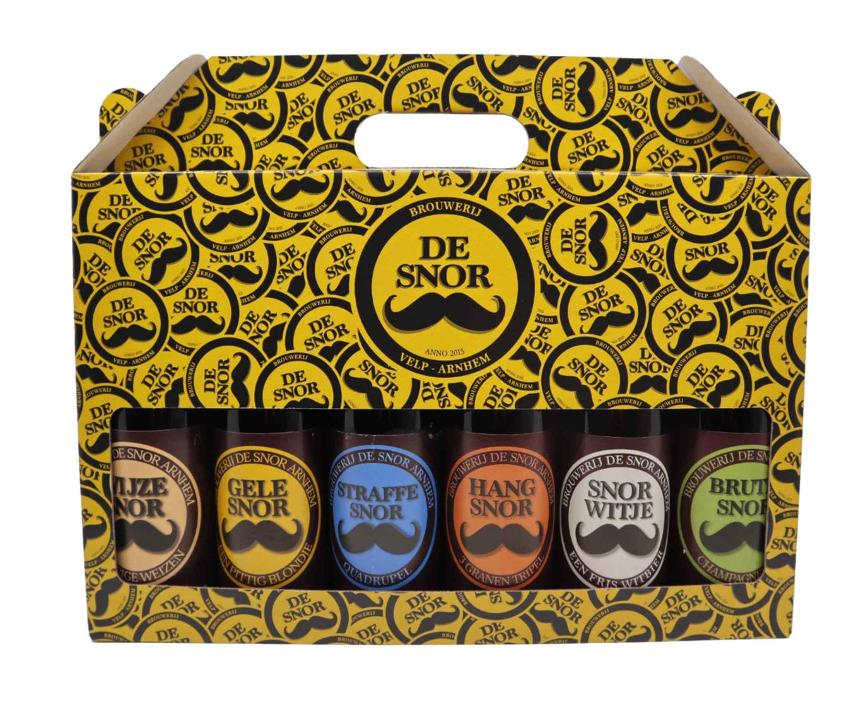 Cadeaubox 6 snorren + opener - Brouwerij De Snor