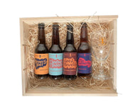 brouwerij allema bierpakket in kist 4 bieren met glas