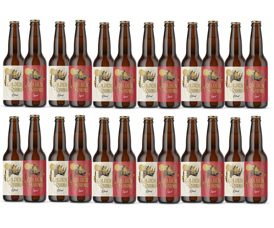 Gold Rhino 24 bieren - Blond/Tripel Bierpakket