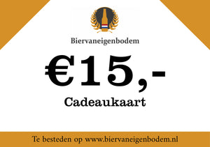 Cadeaubon Biervaneigenbodem (€15 tot €150)