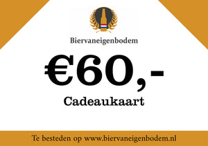 Cadeaubon Biervaneigenbodem (€15 tot €150)